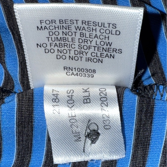 Peter Millar Summer Comfort Polo MF20EK04S Blue and Black Striped. Men’s Large - Picture 11 of 12